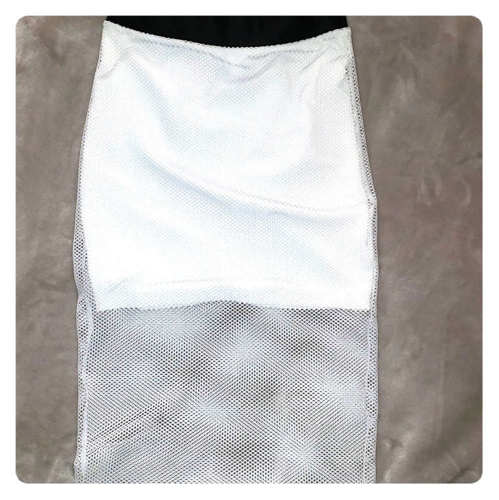 Mesh midi skirt